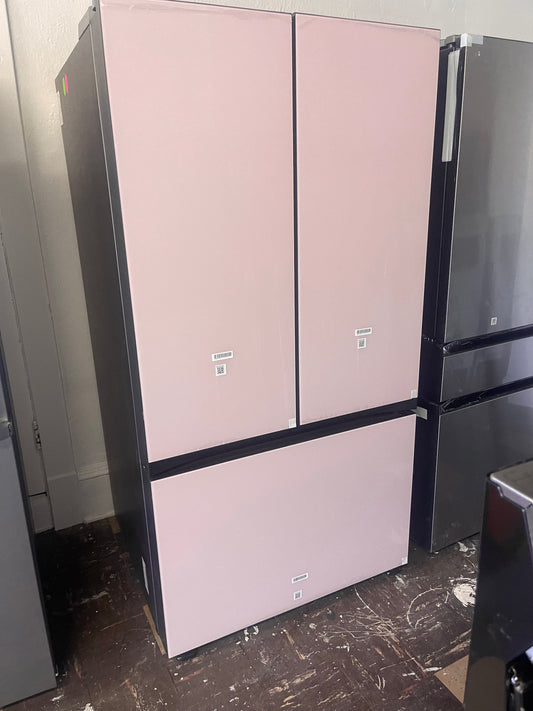 Samsung BESPOKE RF30BB6200 30 cu ft 3-Door French Door Refrigerator with AutoFill Water Pitcher in Pink Glass